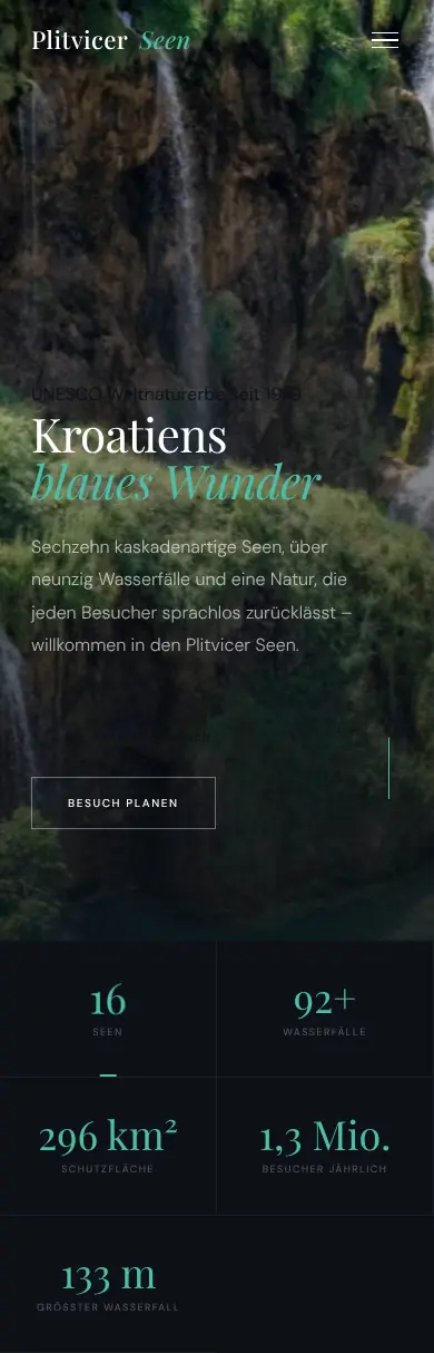 Plitvicer Seen am Handy