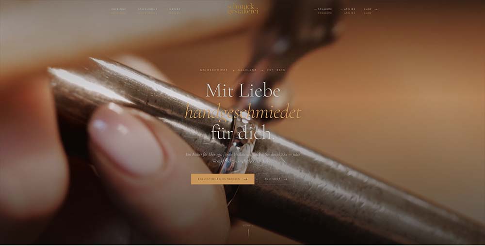 Schmuckgestalterei Website Screenshot